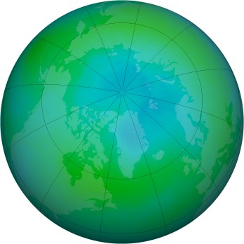 Arctic ozone map for 2000-09